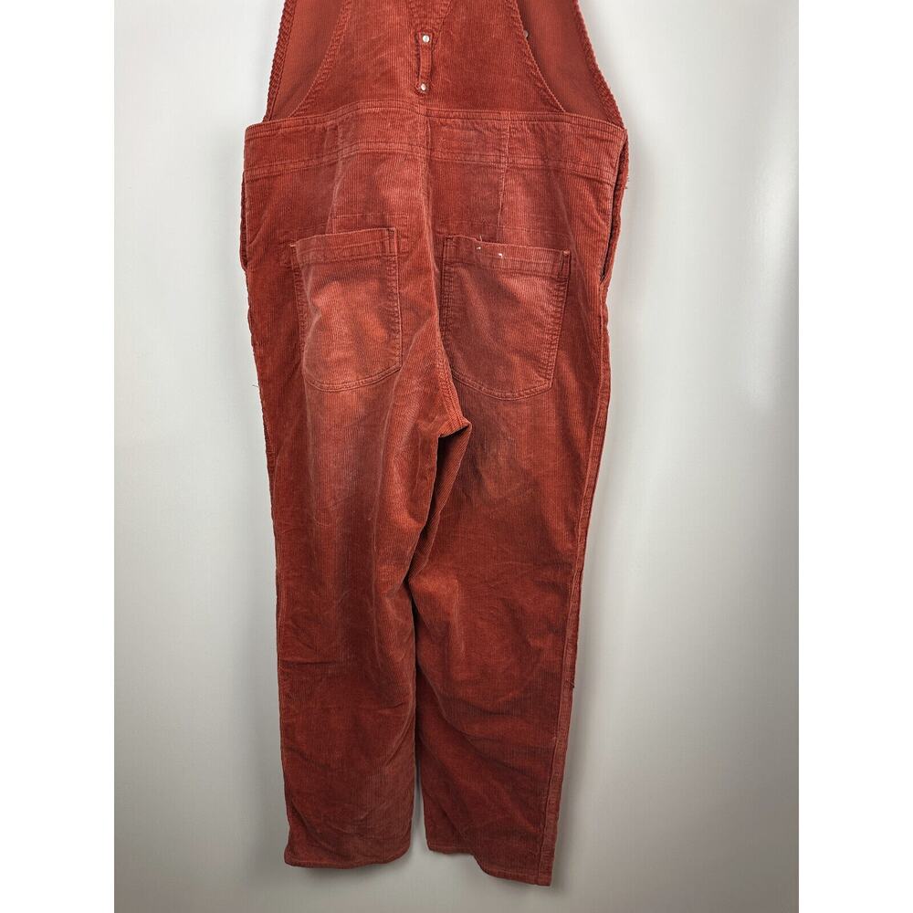 Anthropologie x PILCRO The Wanderer Corduroy Overalls Size 30 Distressed Orange - Picture 12 of 16